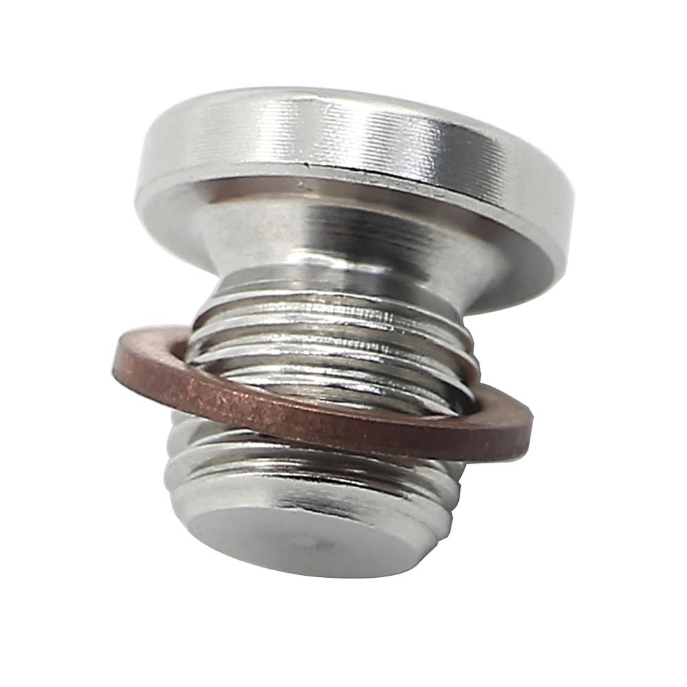 M12 x 1.25mm Oxygen o2 Lambda Sensor blanking Plug Cap Exhaust Systems Hollow bolt plug fit for Motorcycles and Cars