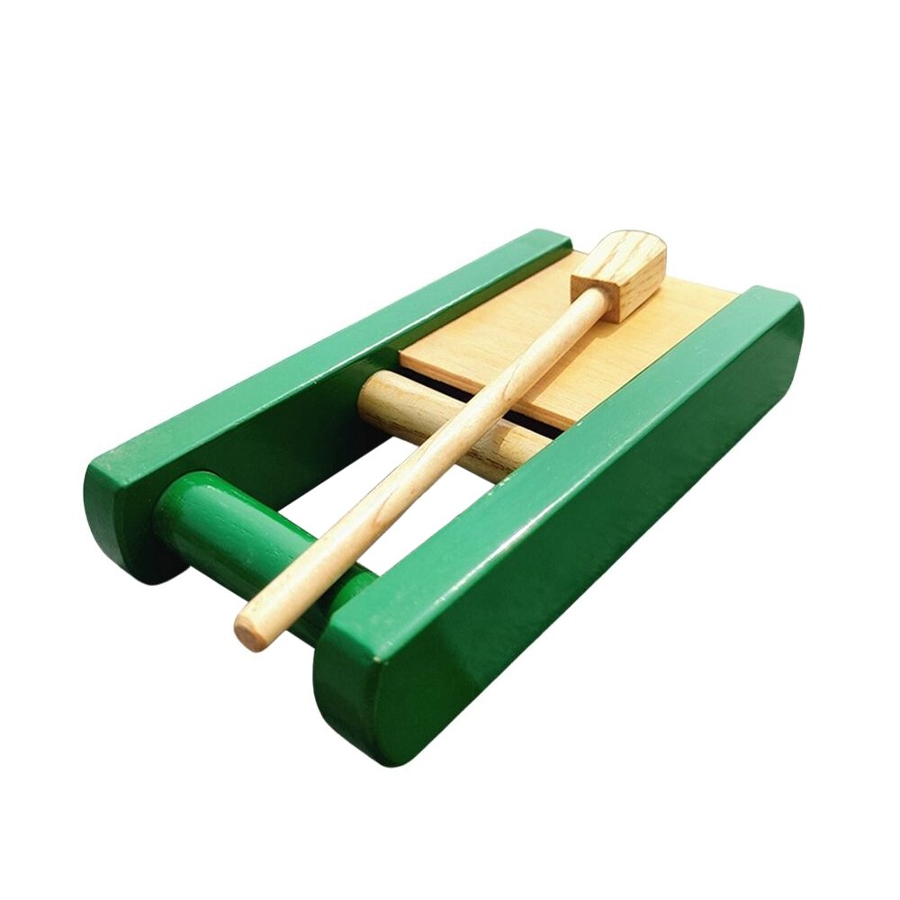 Muzikale Wasbord Massief Houten Slaginstrument Educatief Houten Muziekinstrument Met Percussie Tool (Houten Stok): Green With Stick