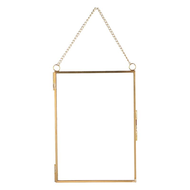 Soporte de vidrio colgante para fotos, Clip de muestra de Prame, imagen decorativa, soporte de espécimen para oficina en casa, bricolaje, foto, decoración de pared: Copper
