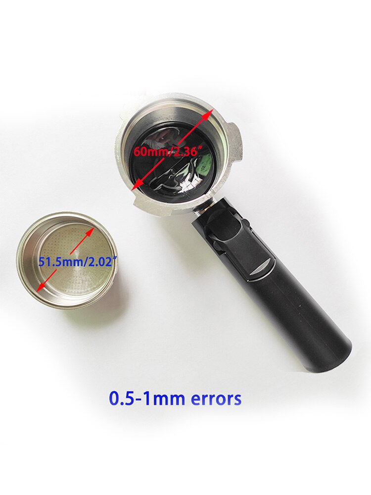51mm Bottomless Coffee Reusable Filters Portafilter For Homix holder 60mm15-20bar for espresso coffee maker parts: 2 cups portafilter