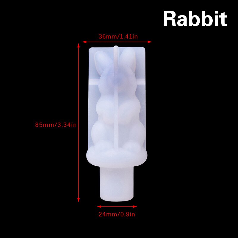 Molde de corcho de vino tinto, accesorio de silicona con forma de corona, garra de gato, conejo, tapón de botella, molde de resina epoxi de cristal para fabricación de joyas DIY: 05