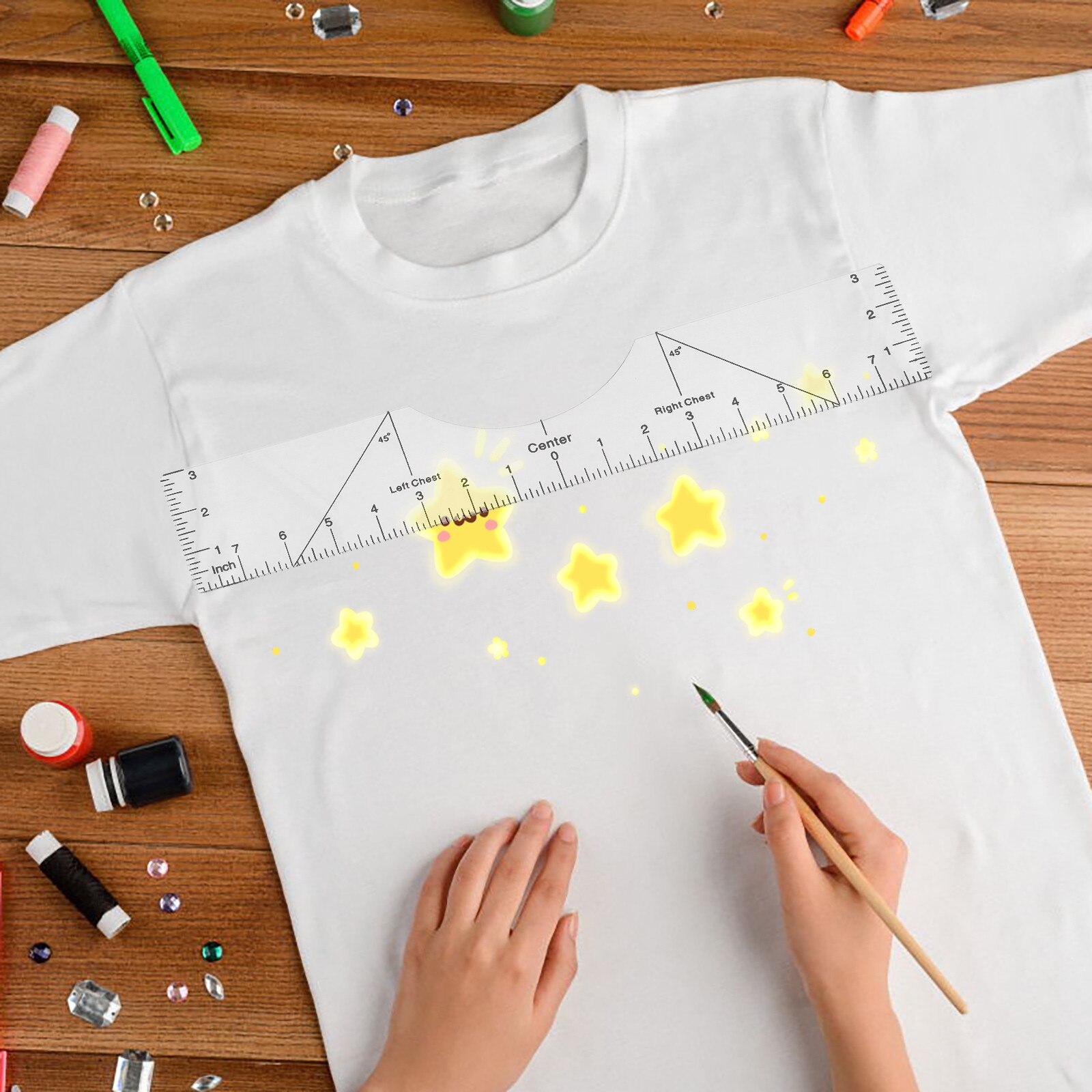 T-Shirt Ruler Guide Vinyl T-Shirt Ruler Guide Sublimation Designs on T-shirt Vinyl Ruler Guide Size Chart T-Shirt Ruler DIY Tool