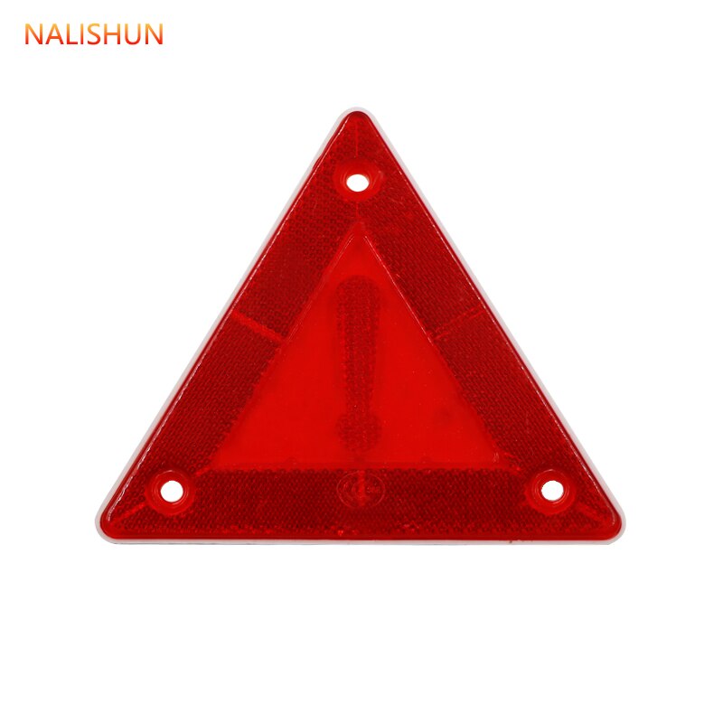 Triangle warning reflector vehicle parking warning sign red safety reflector sign truck plate tail light: 1pcs