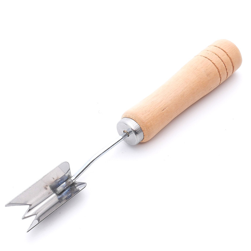 V-shaped Pineapple Seed Remover Vegetables Fruit Carrot Apple Cutter Slicers Peeler Wood Handle Practical Kitchen Tools: Default Title