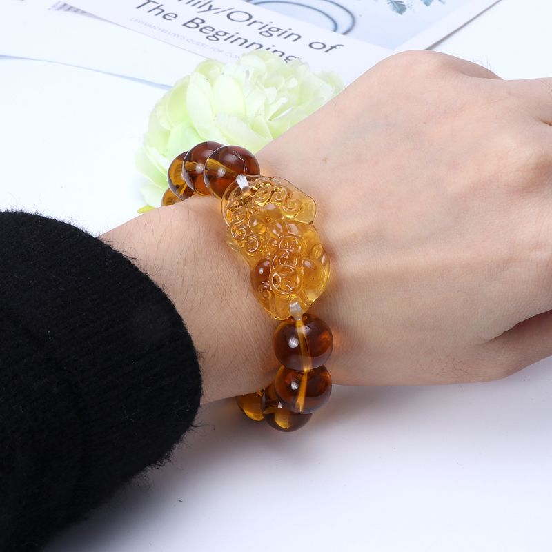 Pulsera de la riqueza Pi Xiu de la gema de Feng Shui atrae la riqueza y la buena suerte