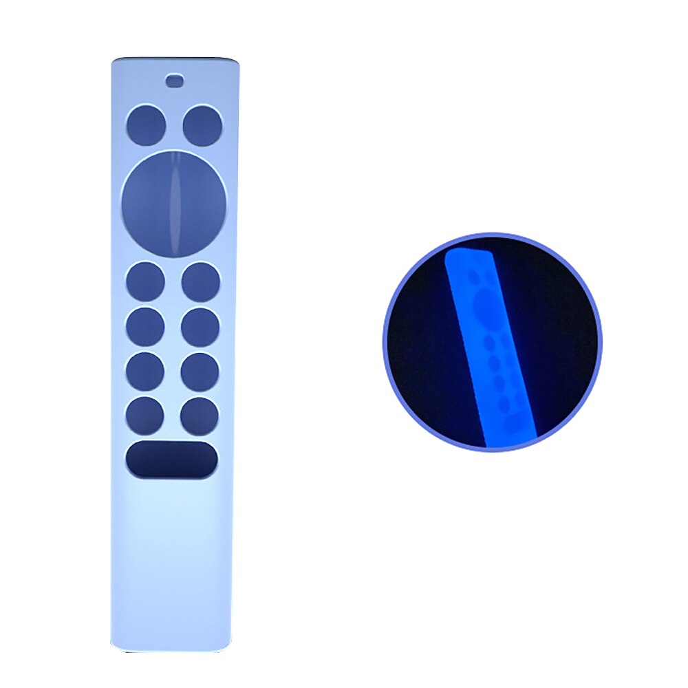 Fjernbetjening til silikone til nvidia shield tv pro /4k hdr antifall vandtæt betræk til hjemmekontor fjernbetjening støvafdækning: Lysende blå
