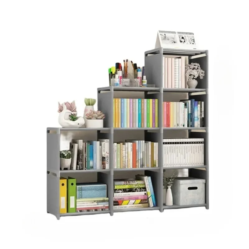 Eenvoudige Boekenplank Meerlagige Eenvoudige Montage Boekenkast Grote Capaciteit Multifunctionele Opslag Plank Staande Boek Display Rack: WHITE