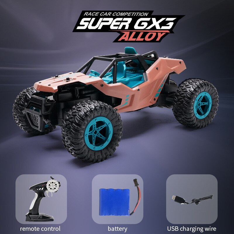 2022 nuovo 1:16 RC Car 2.4G Radio telecomando auto Off-Road arrampicata deriva auto ad alta velocità giocattolo elettronico giocattoli acing: Brown