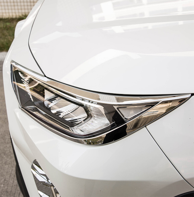 Bil eksteriør front lykt lys deksel trim for toyota rav 4 abs krom trim