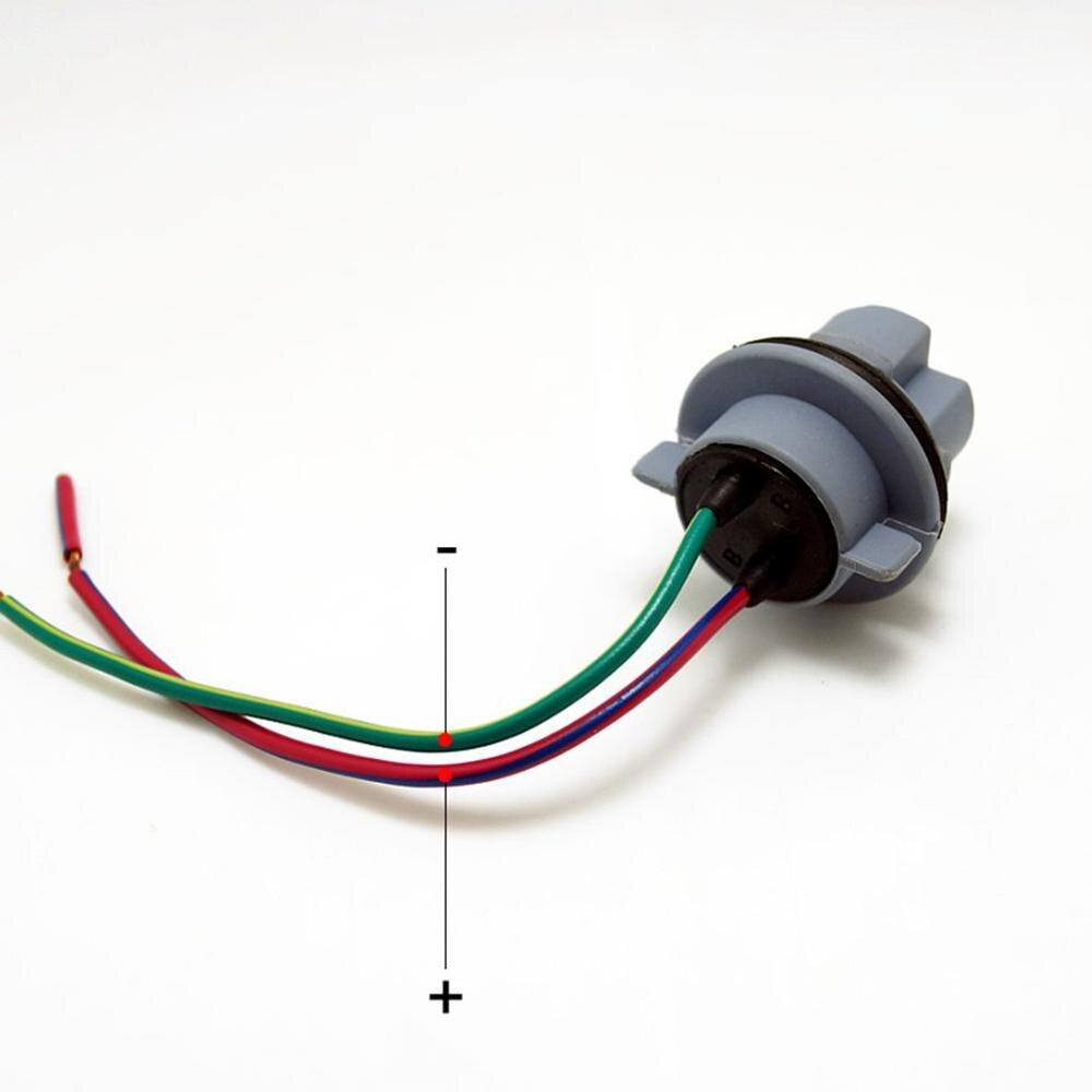 1 Uds coche 7440 / W3X16D / W21W / T20 bombillas LED luces de señal toma de luces