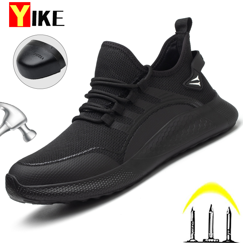 Breathable Lightweight Work Shoes Comfortable Soft Safety Shoes European Standard Safety Shoes Sport Safety Steel-Toed Shoes