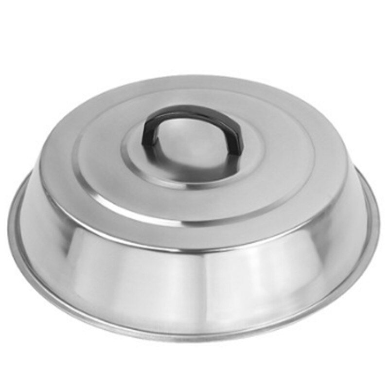 0.5mm tykke låg i rustfrit stål låg, olie fedt filter hjælper størrelse wok hætte universal køkken køkkengrej tilbehør pot dæksel: 34cm h6.5cm