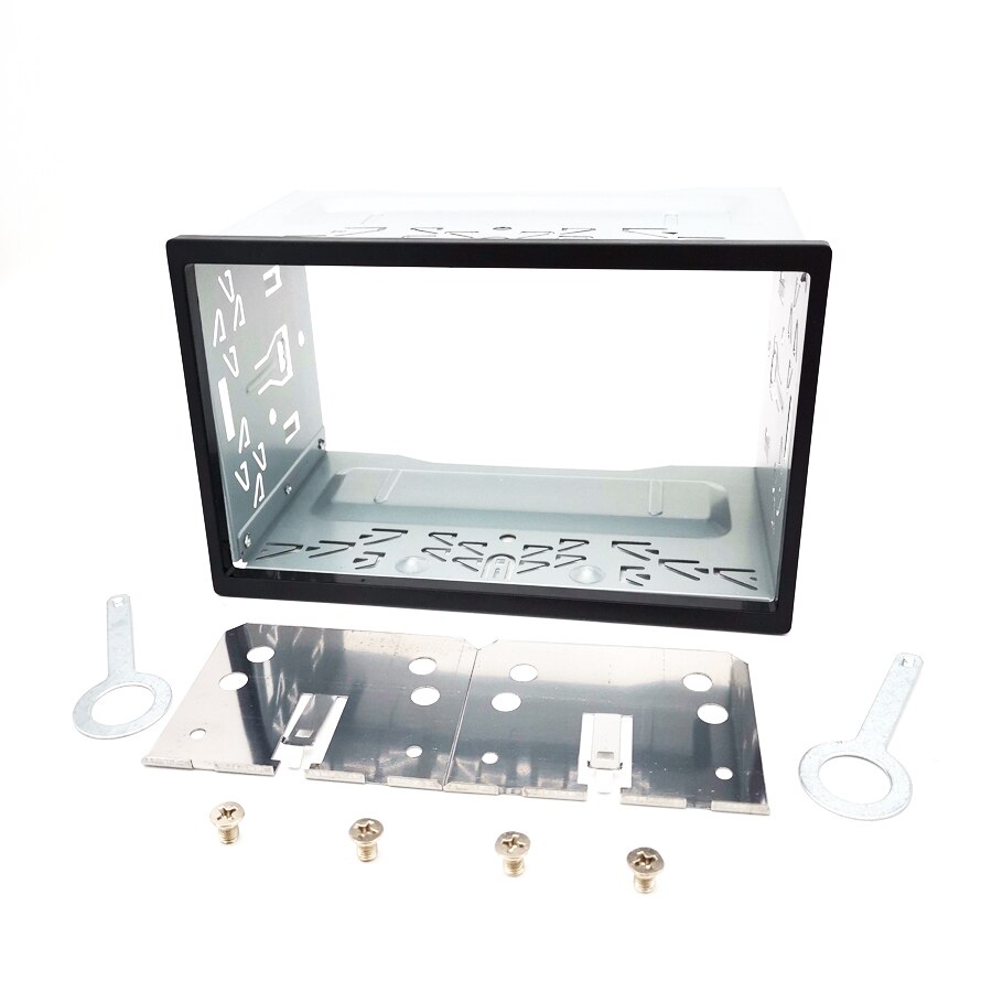 universell 2 din metall fascia montering bindestrek-sett til bilradio dvd stereo installasjonsramme