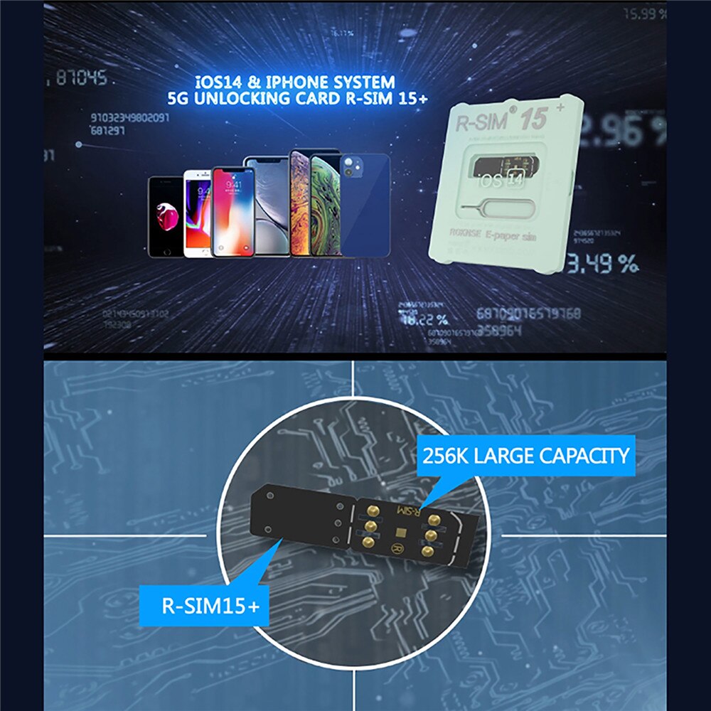 Unlock 5G Signal R-SIM15+ 5G Unlock Card for iOS14 for iPhone System