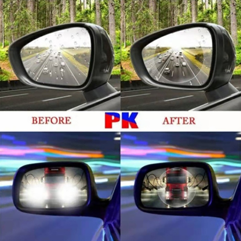 2 uds espejo retrovisor de coche película transparente impermeable a prueba de lluvia niebla película protectora para espejo pegatina de coche