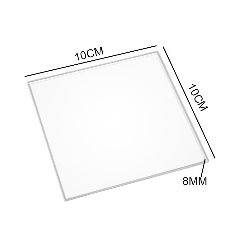 PRODUCT ] Transparent Plexiglass Transparent Panel Craft Acrylic Plastic Board DIY Handmade Material Display Box: 10x10cm thickness8mm