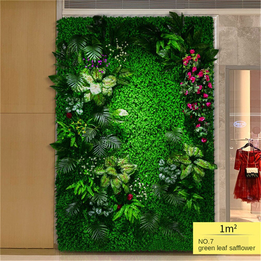 B-LIFE gazon artificiel faux gazon tapis épais synthétique gazon tapis intérieur extérieur jardin pelouse paysage décoration plantes mur: P 7