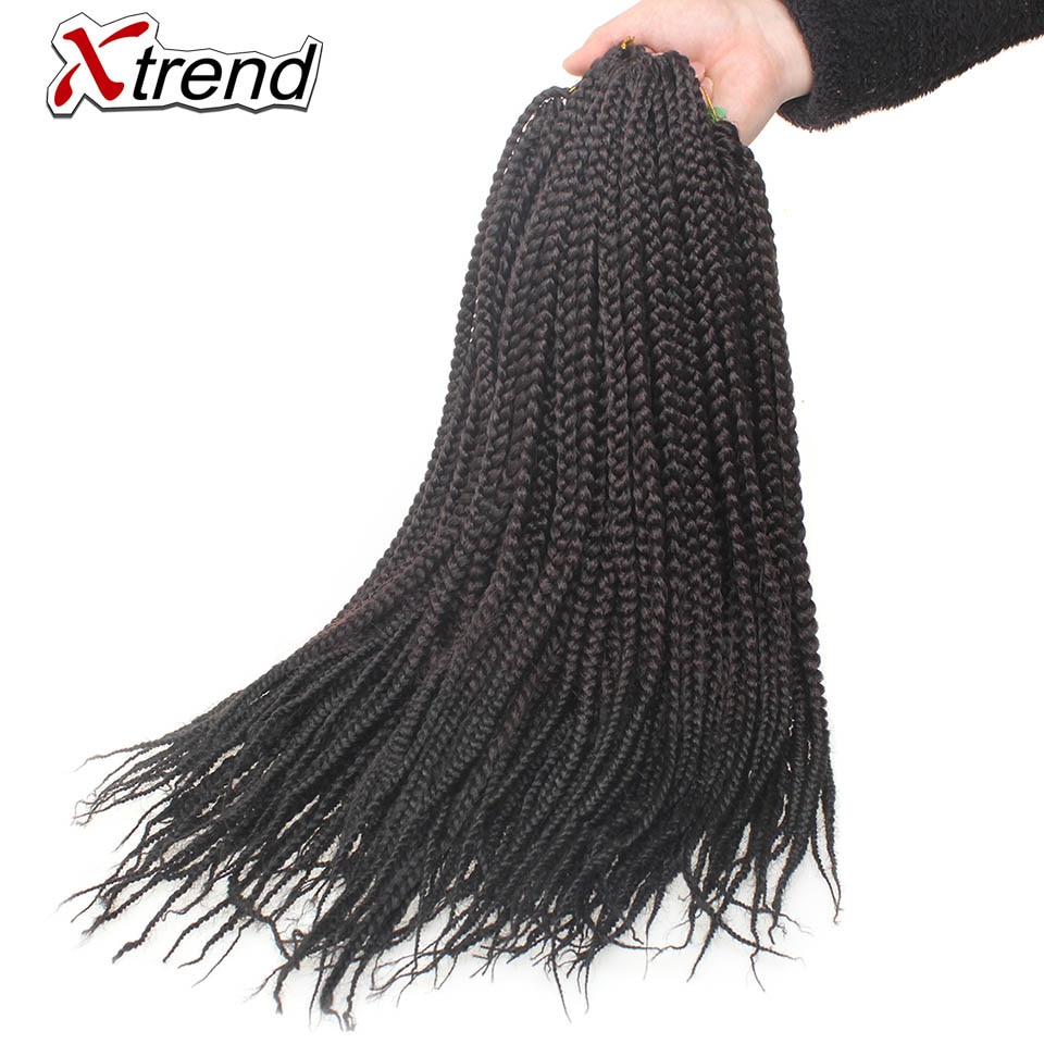 Xtrend Doos Vlecht Synthetisch Haar Gehaakte Vlechten Ombre Vlechten Haar Voor Zwarte Vrouwen Extensions 22 Inch 20 Strengen Per Verpakking