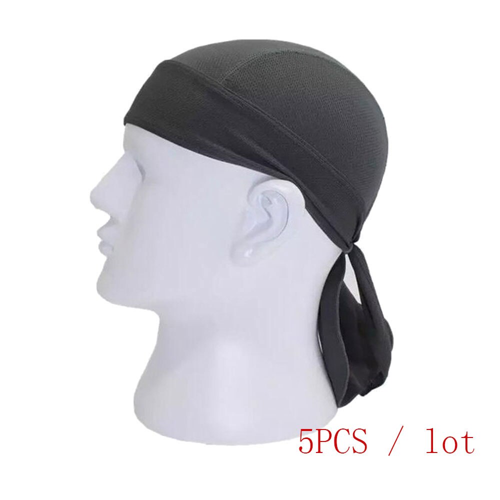 5 unit Men Cycling Pirate Cap Outdoor Sport Bandanas Pure Color Motor Cycle Head Scarf Ciclismo Balaclava Bicycle Bike Headwear: 14