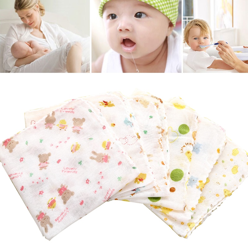 1Pcs Baby Vierkante Gaas Mousseline 100% Katoen Zacht En Comfortabel Baby Handdoek, Speeksel Handdoek, zakdoek Voor Jongens En Meisjes