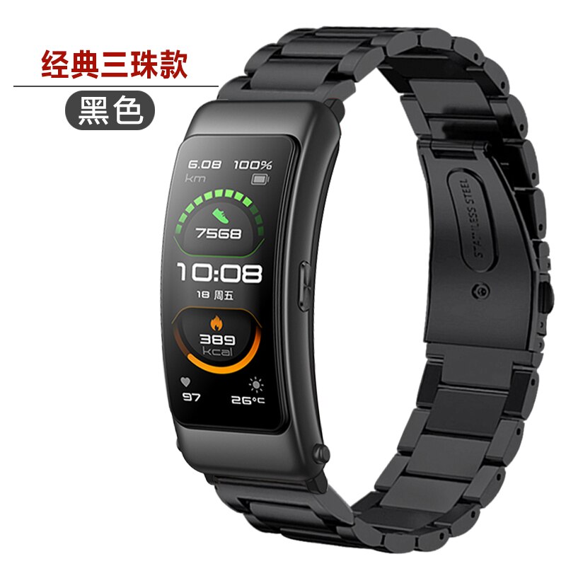 Metall strap Für Huawei talkBand B6 Strap B6 B3 uhr 16mm Edelstahl strap für huawei B6 band Armband zubehör correa: XXL / WHITE