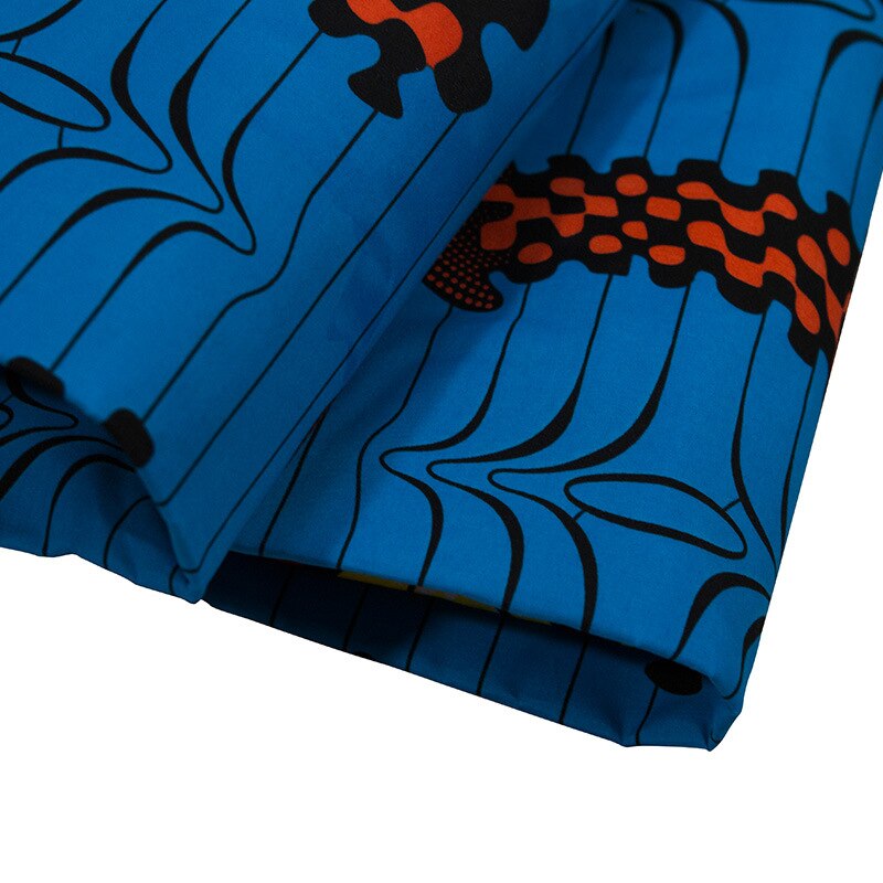 Pagne africain 100% Polyester, tissu imprimé rouge, 6Yards/Lot, Wax africain