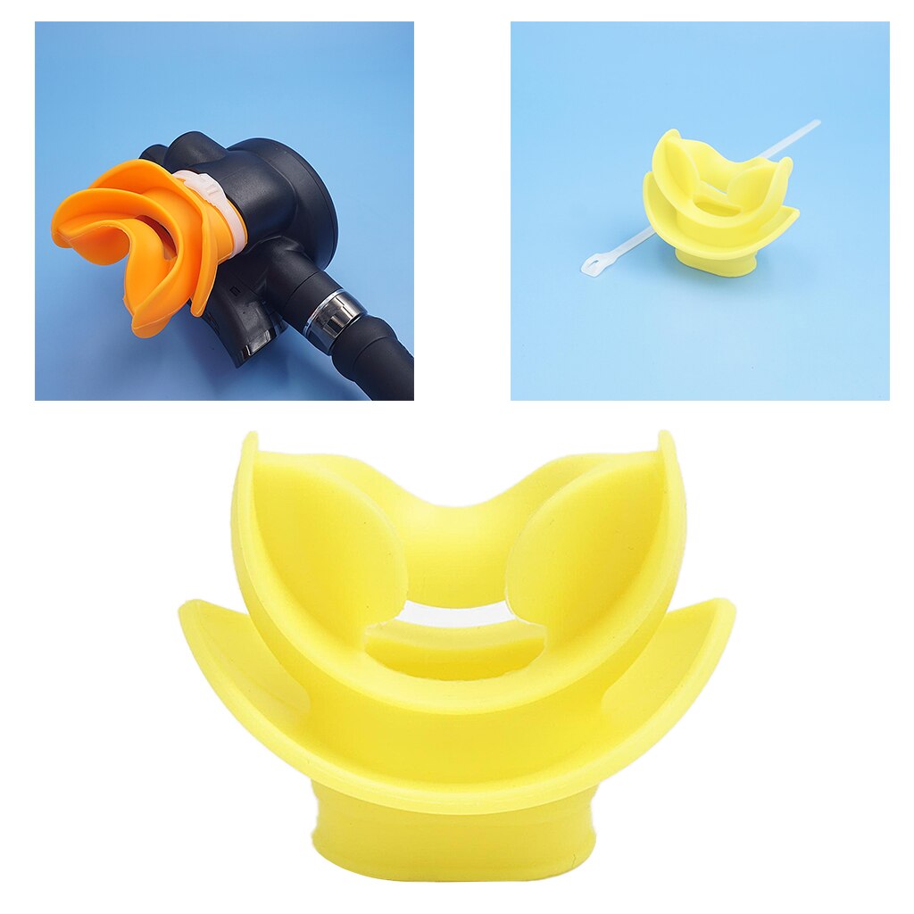 Régulateur de plongée sous-marine, embout buccal de plongée en Silicone Non toxique, Anti-allergie: Yellow