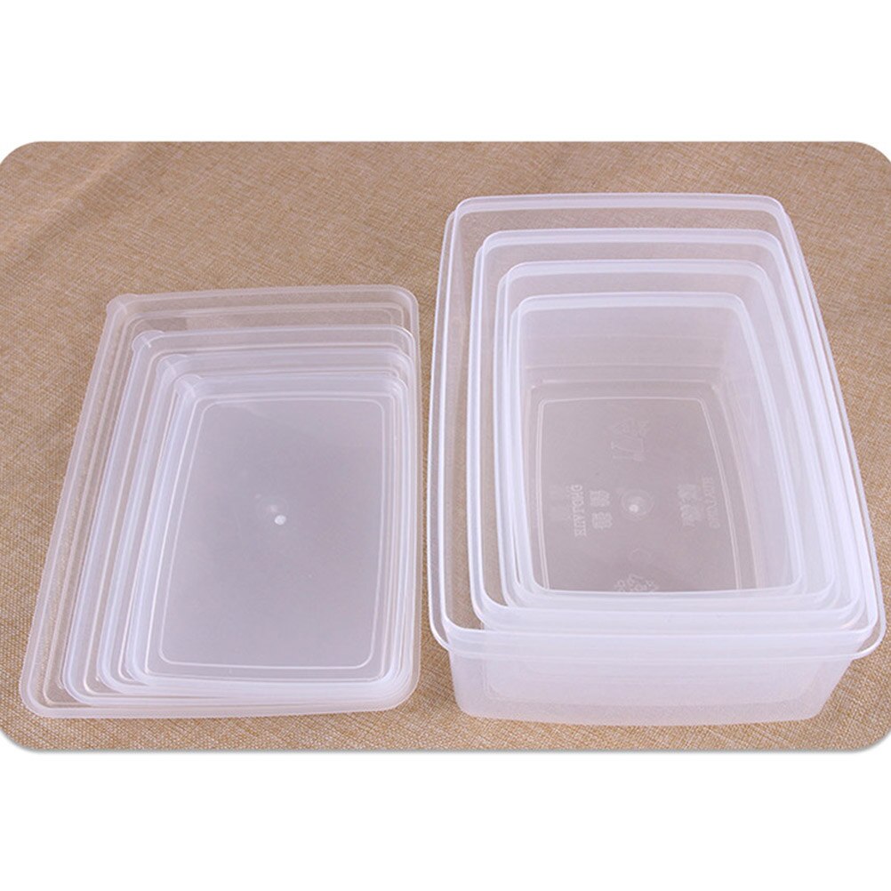 Cajón de plástico de una capa de 3,3 L, recipiente de almacenamiento de comida seca Rectangular para Caja de almacenamiento transparente con tapa para casa, barra de cocina