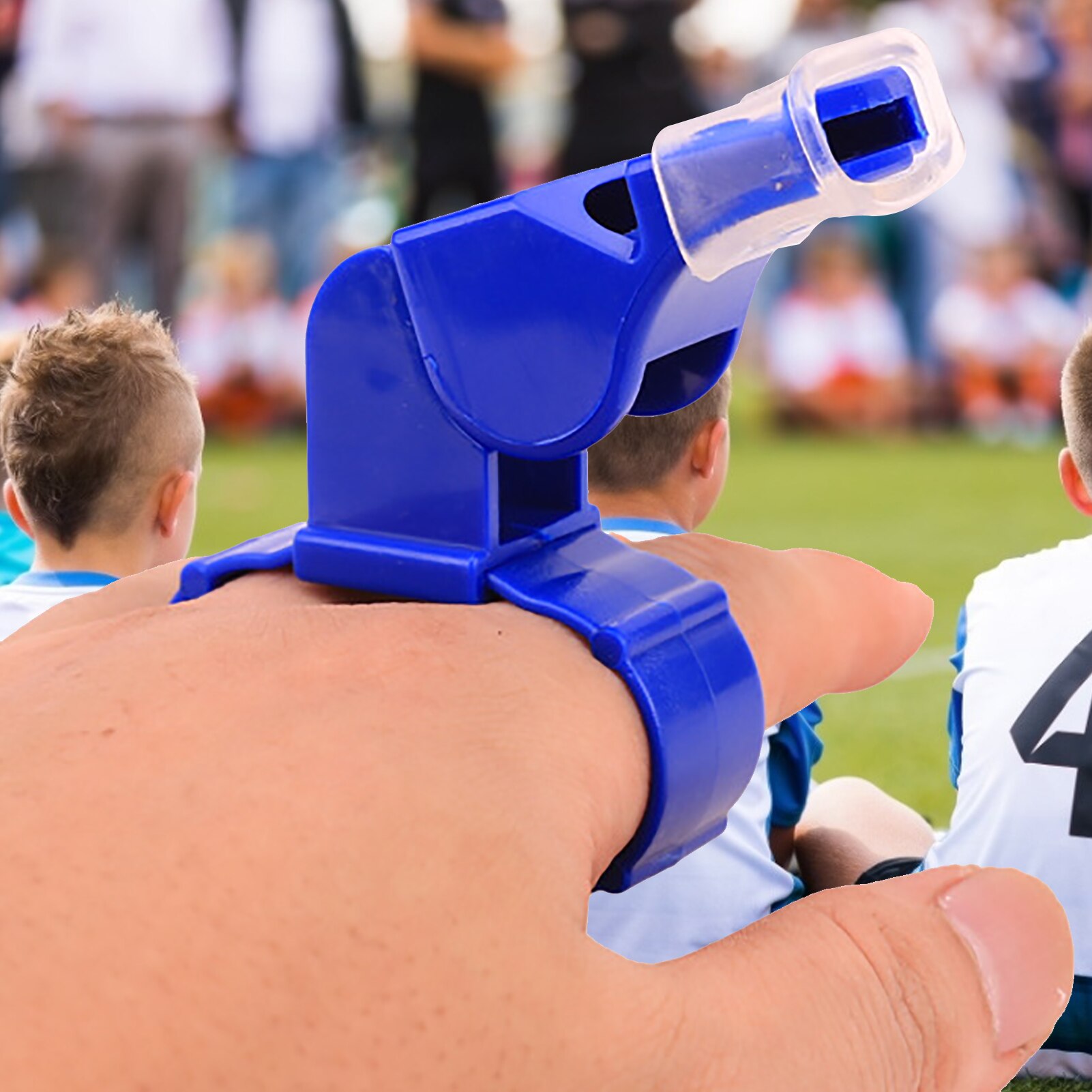 Fußball- und basketball-sporttraining schiedsrichter trainer plastik laute pfeife ringpfeife fitnessgeräte zubehör zufällige farbe
