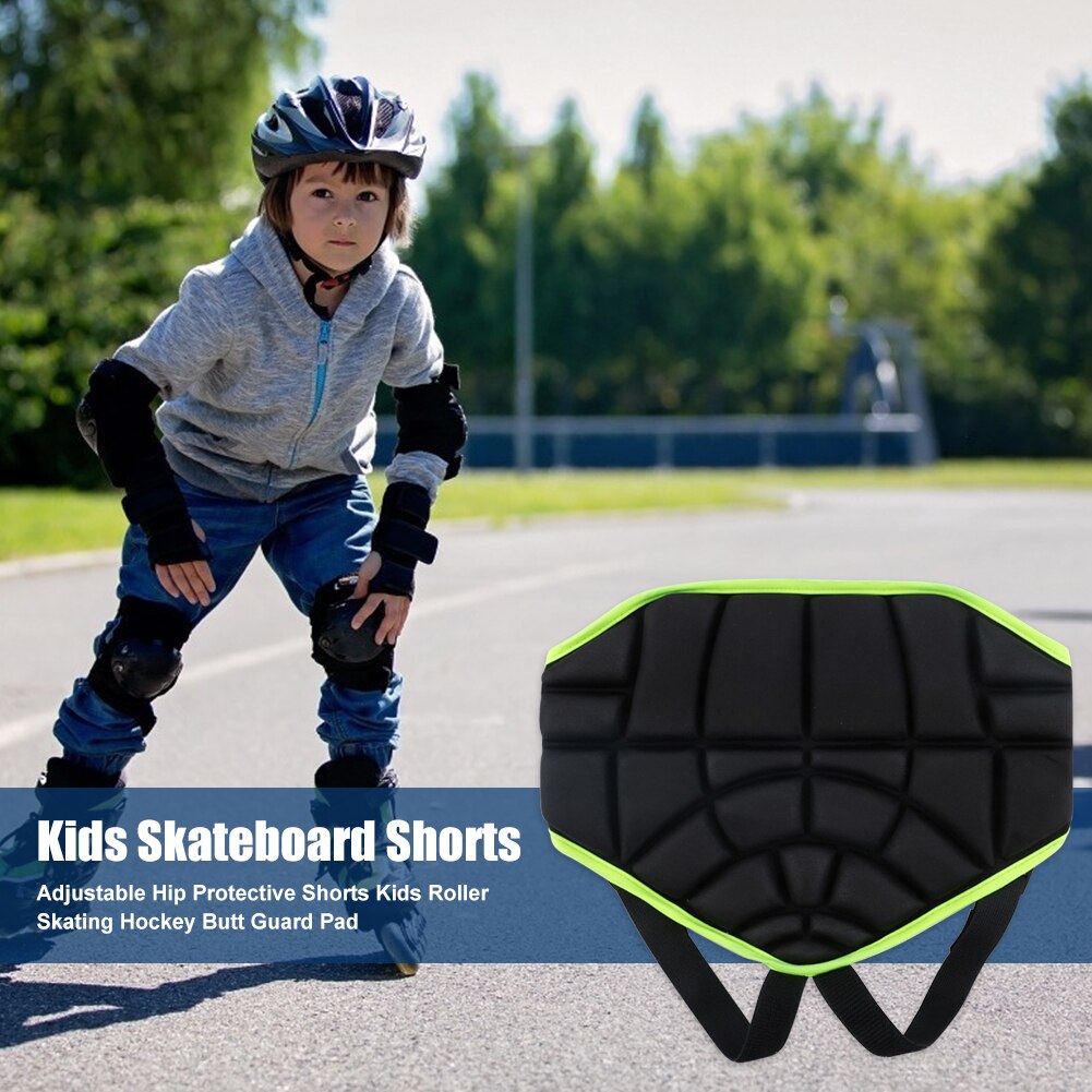 Justerbara höftskyddsshorts barn rullskridskoåkning hockey rumpa skyddsdyna