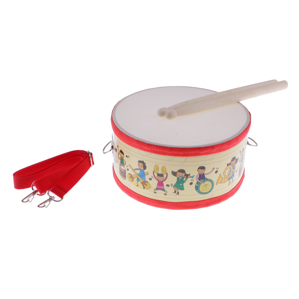 Children Hand Drum Tom Tom Marching Drum with Drumstick Strap 8inch