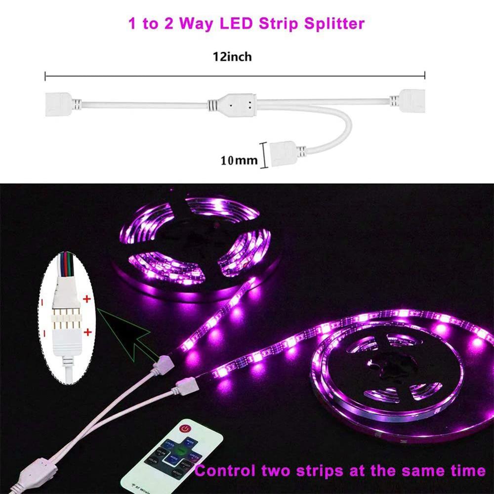 95pcs Led Strip Connection 5050 4 Pins RGB LED Strip Light Jumper Wire Connection Terminal Splice T/L-Shaped Led Connector Kit