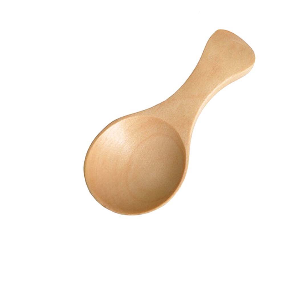 Mini träsked kök krydda sked trä socker te kaffe skopa små korta kryddor skedar redskap matlagningsverktyg: Ren