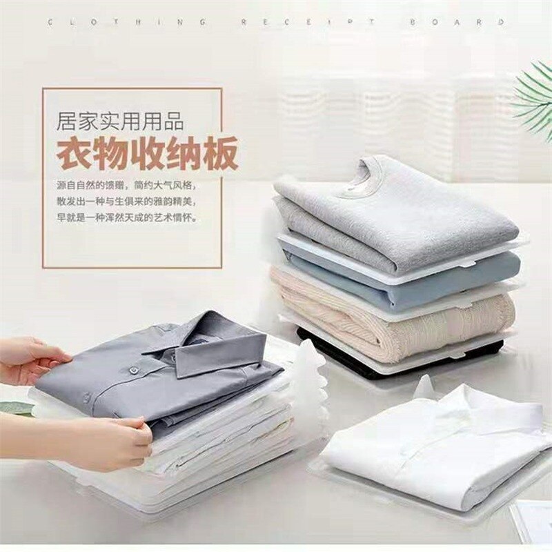 Magical Folding Stacking Board Lazy Life Plastic Space Saving Home Wardrobe Storage Rack Space Separation Tools