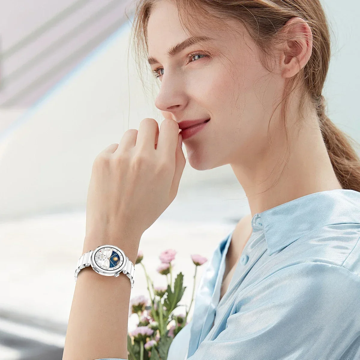 18mm Luxury Ceramic Strap for Huawei Watch 5 GT5 Pro 42mm Butterfly Buckle Wristband For Huawei GT5 GT4 41mm Band