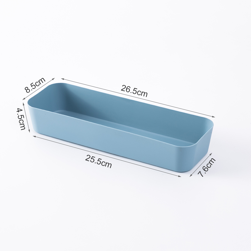 BNBS Kitchen Plastic Drawers Cutlery Organizer Storage Cabinet Dividers For Drawers Units Separator For Boxes Cutlery Tray Box: Blue M