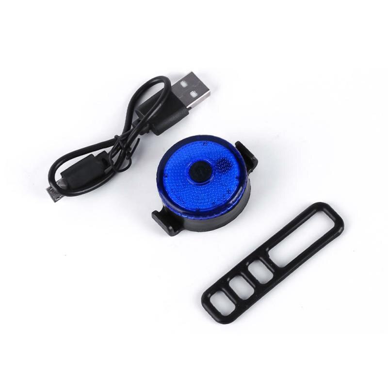 Bicycle Seatpost Light Strap Bike Tail Light USB ChargeMountain Bike Outdoor Night Bicycle Rear Light Cycling Accessories: blue