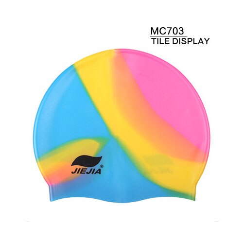 Unisex adult swim cap waterproof silicone swimming pool hart High elasticity: MC703