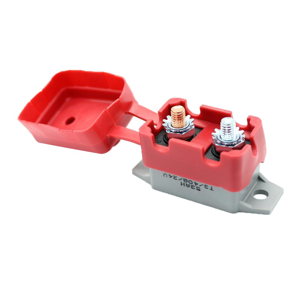 12V/24V Circuit Breaker & Protective Cover Manual Reset Protector Battery Breaker 40A For Car Vehicle Winch Yacht Boat Trailer