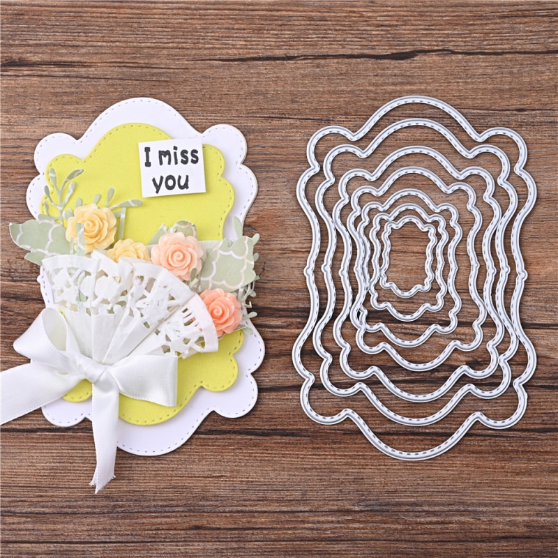 Kokorosa Frame Metal Cutting Dies Scrapbooking Craft Dies Cuts Christmas DIY Album Card Make Stencils Die Cut