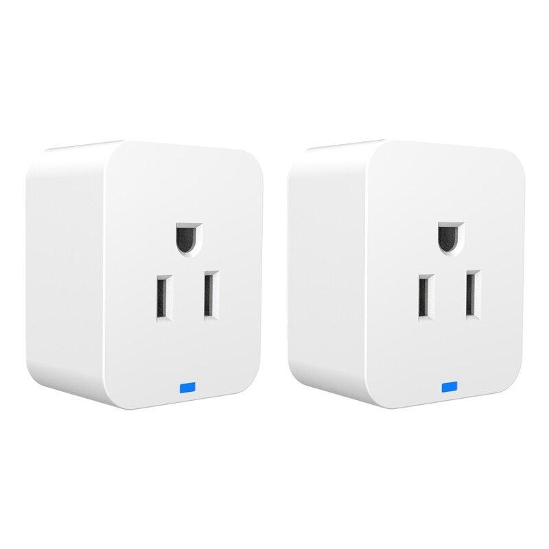 Wifi Smart Plug,Voice-Controlled Remote Control Electrical Protection Energy Saving Timing for Alexa Google,US Plug