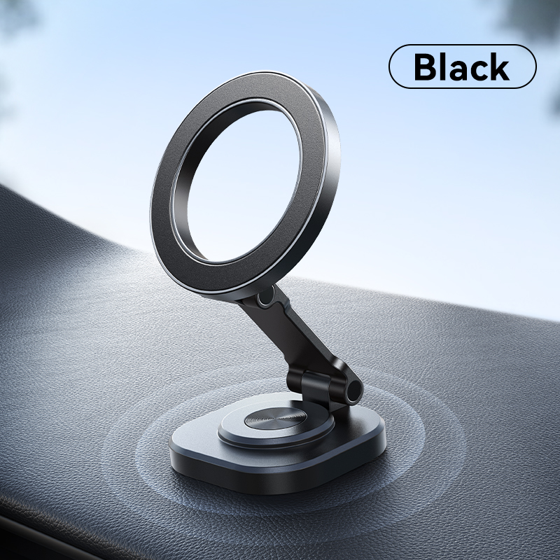 Joyroom Soporte magnético para automóvil 24 Imán fuerte 360 ° Soporte de teléfono plegable con rotación para coche para iPhone 16 15 14 13 12 soporte para coche: Negro