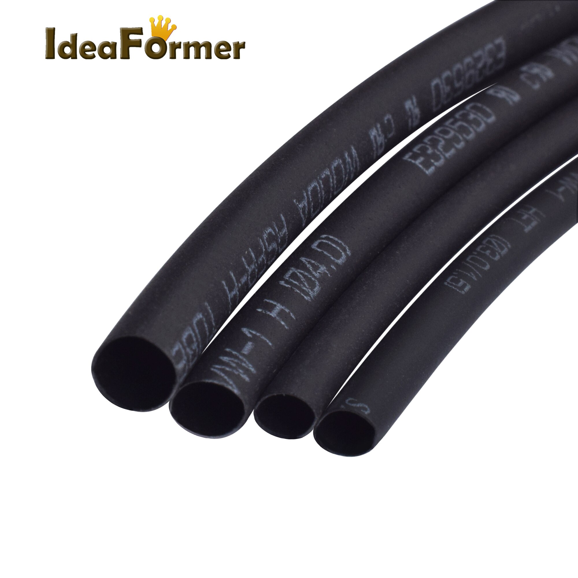 5 metros/lote 2:1 preto 2 3 4 5mm diâmetro heatshrink tubo de tubulação sleeving envoltório fio vender diy conector reparação