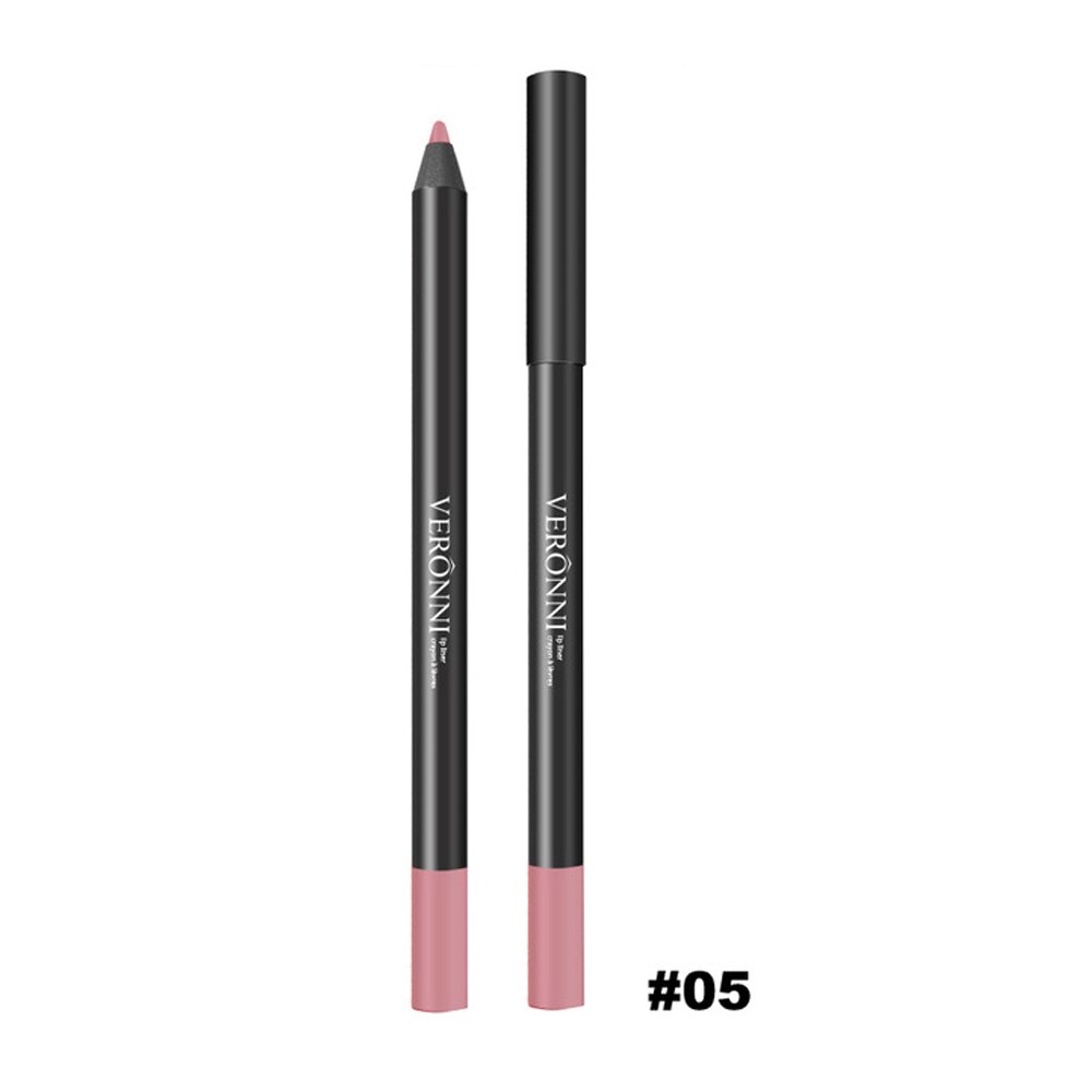 FRESHME Multi-functional Lipliner Pencil Long Lasting Waterproof Lip Cosmetic Makeup Colorful Lip Liner Pens Set: 5