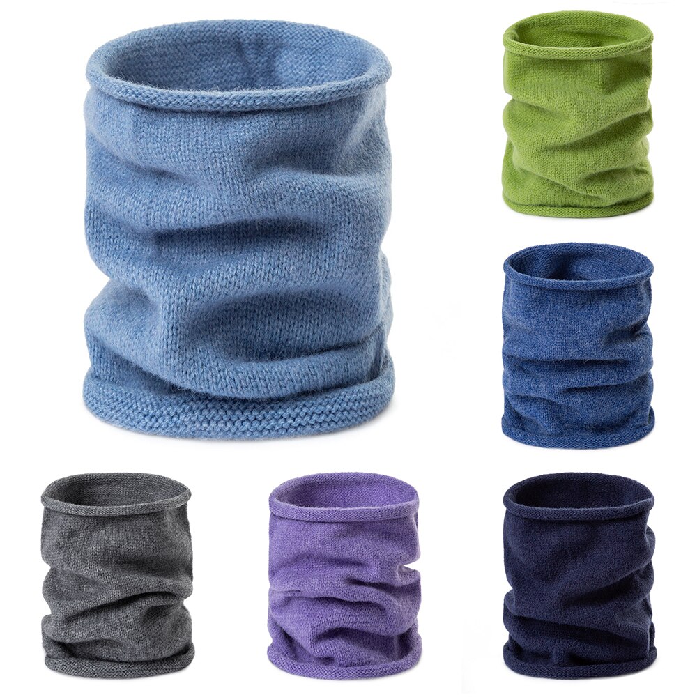 REAKIDS Inverno Sciarpa Del Bambino Per Le Ragazze E Ragazzi Carino Addensare Caldo O Anello Delle Donne Del Collare di Colore Solido del Cotone Lavorato A Maglia Sciarpa per L'uomo