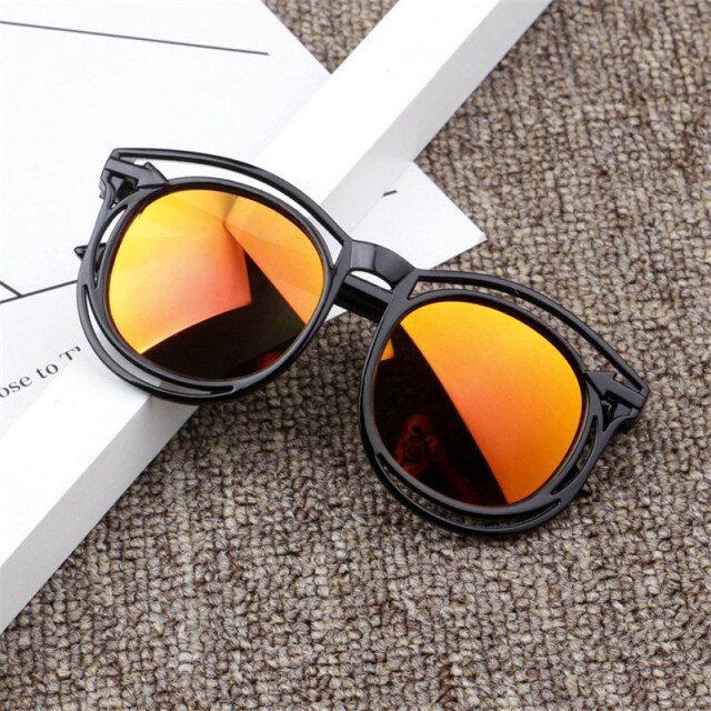 Nueva Color dulce para niños gafas de espejo reflexivas Unisex niños niñas gafas de sol niños gafas bebé protección UV: 8