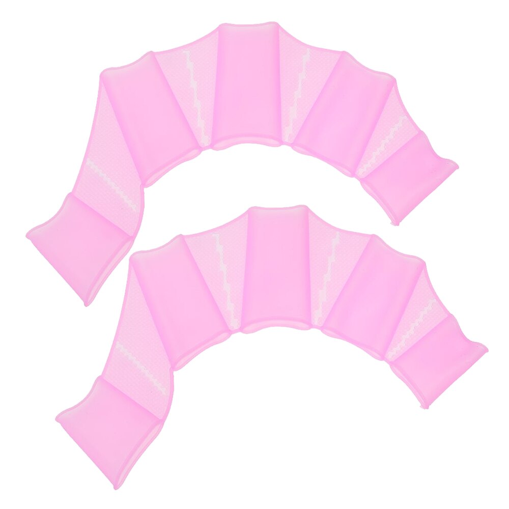 1Pair Unisex Type Hand Swimming Fins Silicone Half Finger Hand Children Swimming Training Fins Flippers: 3 / L