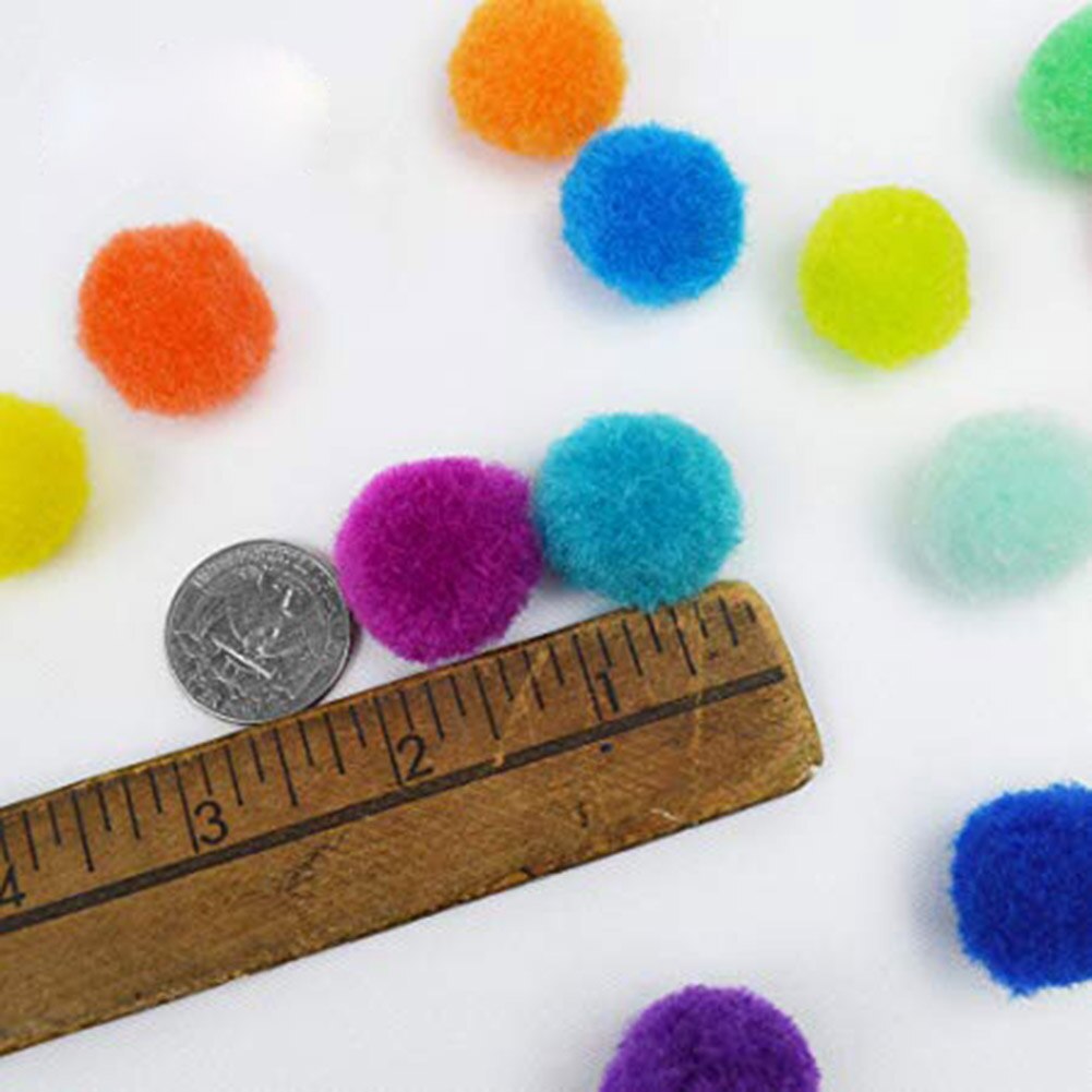 Artesanía de costura DIY, 300 Uds., pompón multicolor, artesanía de piel, pompones suaves, decoración de boda, coser en tela, accesorios