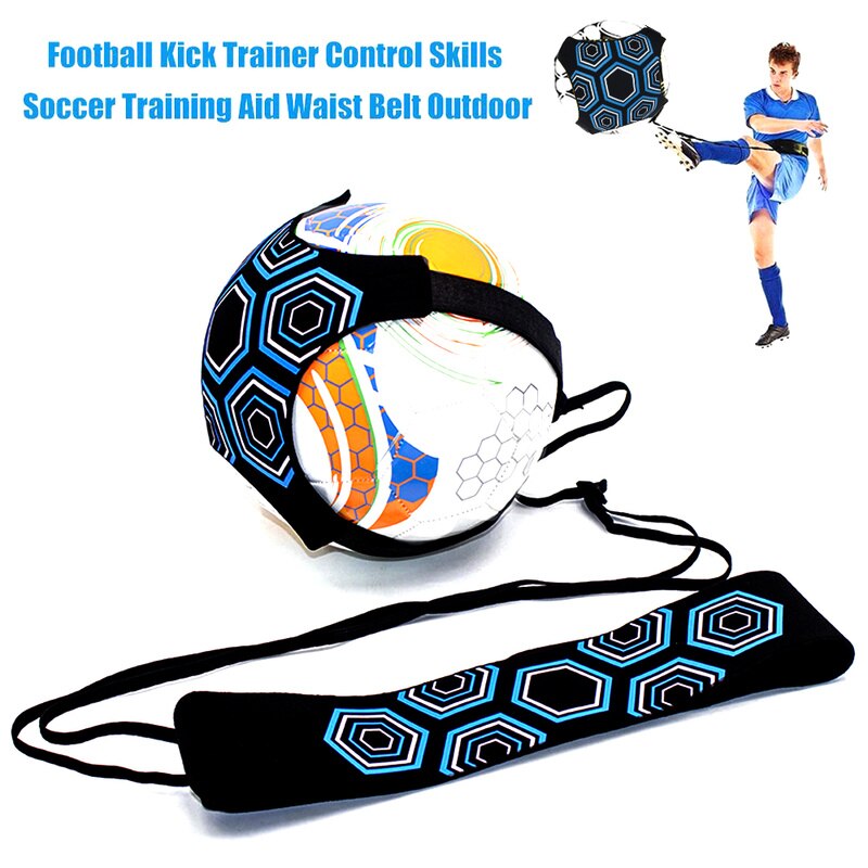 Voetbal zelftraining traptraining voetbal werpen solo hulpmiddel riem controle vaardigheden verbetering riem verstelbare uitrusting bal tassen