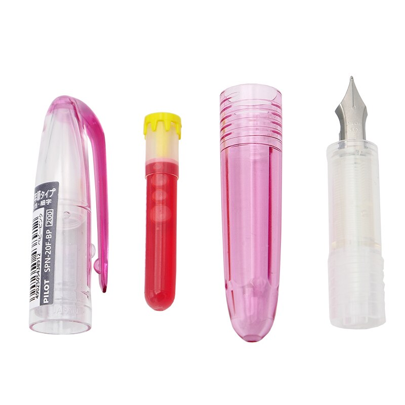 Kawaii pilotpenna spn -20 mini reservoarpenna fin spets 0.3mm genomskinlig färgglad bläck student skrivartillbehör barn wrting